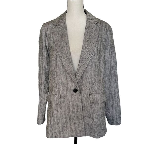 NWT Rachel Comey x Target Blazer Jacket Gray Chevron Oversized Tweed - Picture 5 of 7